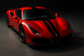 ferrari with black stripe decal